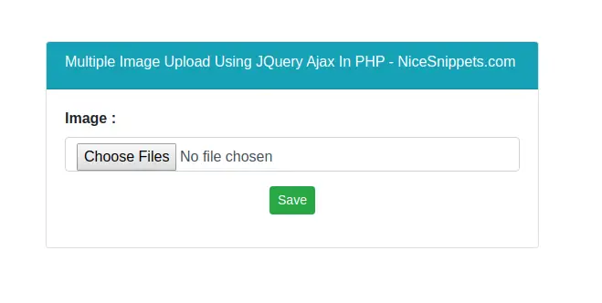 Multiple Image Upload Using JQuery Ajax In PHP